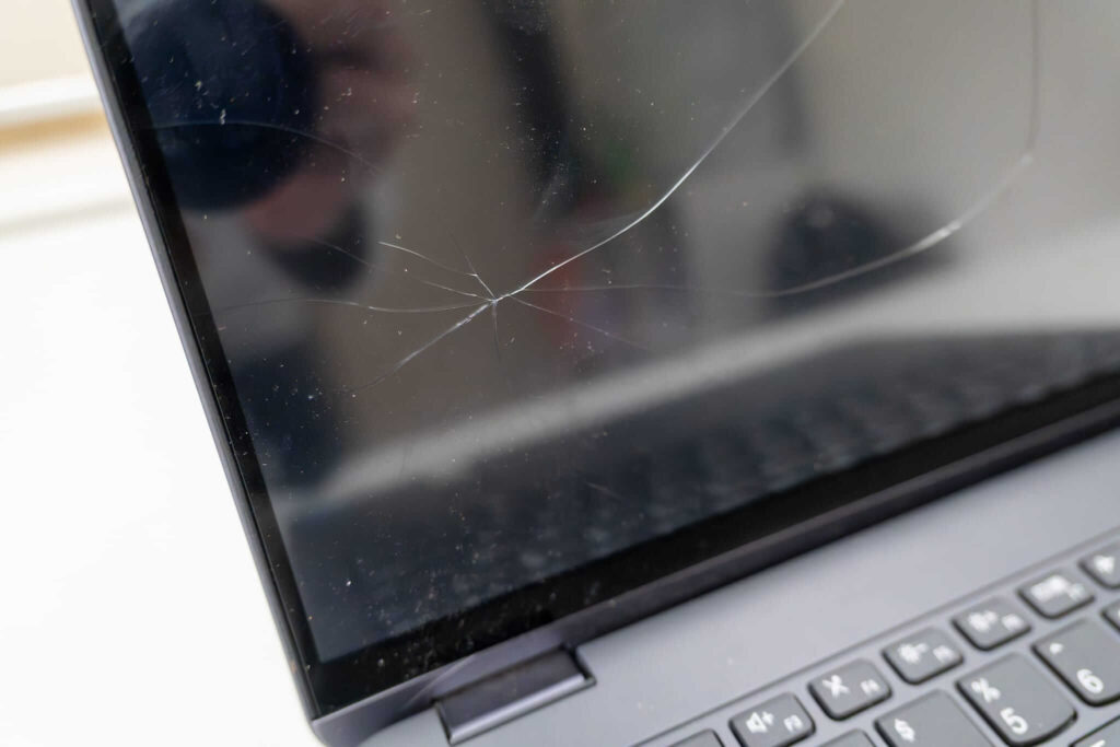 Cracked Laptop LCD Screen