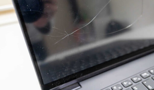 Cracked Laptop LCD Screen